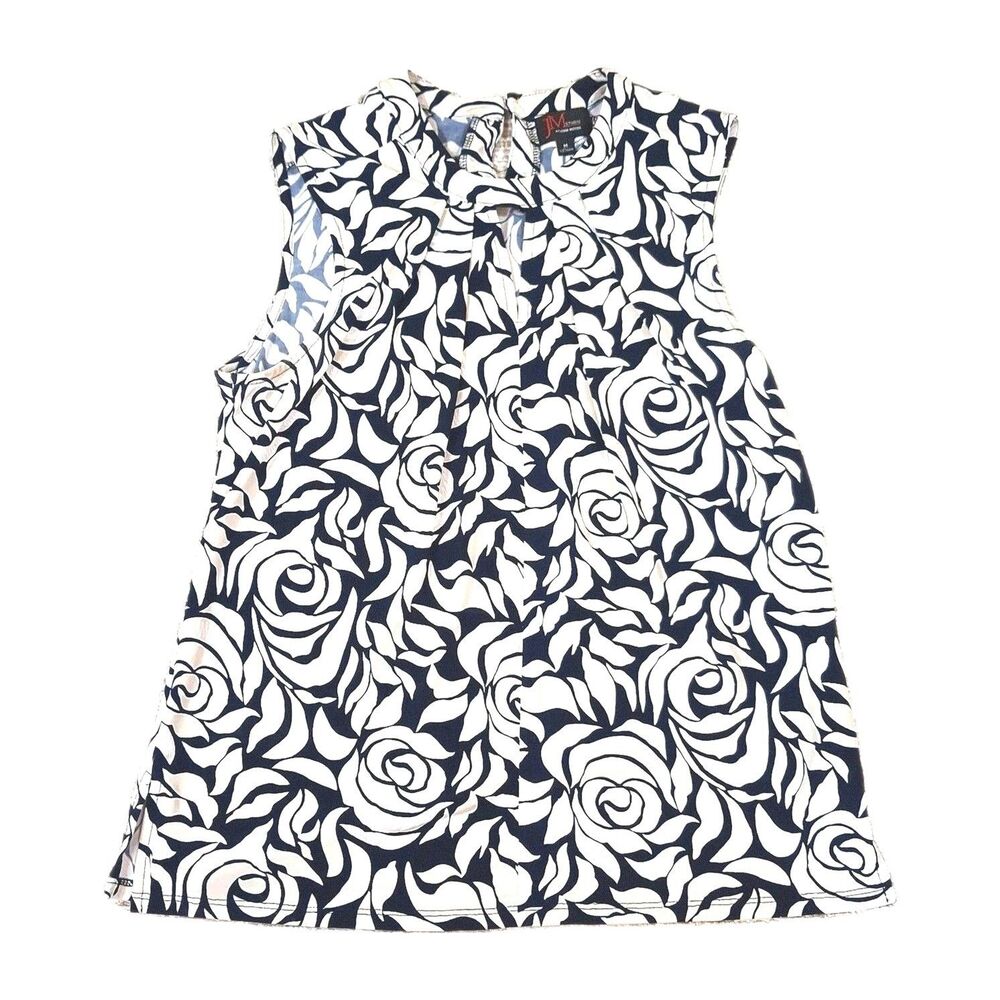 JM Studio By John Meyer Womens Top Size M Floral Sleeveless Tank Blouse Casual